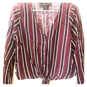Long sleeve cute crop top